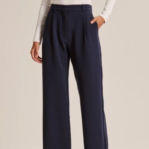 Abercrombie Straight Tailored Pant Navy